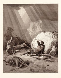THE CONVERSION OF SAINT PAUL, ACTS 9:1-6  BY Gustave Doré, engraved by Ligny. 1866. Dore, 1832 -