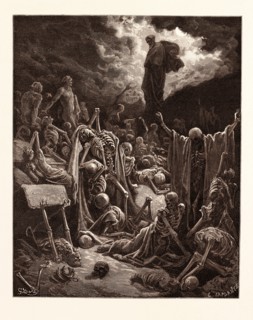 THE VISION OF THE VALLEY OF DRY BONES, EZEKIEL BY Gustave Doré. Dore, 1832 - 1883, French. 1870,