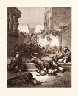 THE STRANGE NATIONS SLAIN BY THE LIONS OF SAMARIA, BY GUSTAVE DORE