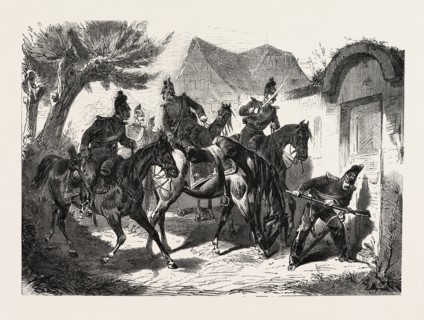 FRANCO-PRUSSIAN WAR: PATROL OF BAVARIAN LIGHT CAVALRY 1870