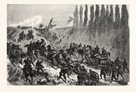 FRANCO-PRUSSIAN WAR: ASCENSION OF THE HEIGHTS OF SPICHEREN BY A PRUSSIAN BATTERY, THE 6 August 1870