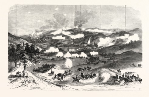 FRANCO-PRUSSIAN WAR: TROOPS 11th GERMAN CORPS,  GUNSTETT; SUPPORT OF GERMAN BATTERIES; COMBAT