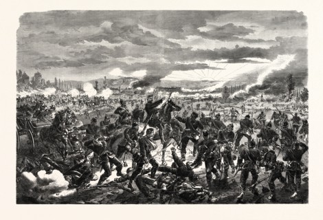 FRANCO-PRUSSIAN WAR: FIRST PRUSSIAN DIVISION AT THE BATTLE OF PANGE  (COURCELLES) 14 AUGUST 1870