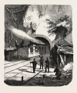 FRANCO-PRUSSIAN WAR: PRUSSIAN GUARD CORPS,  RAILWAY TUNNEL NEAR SARREBOURG 1870