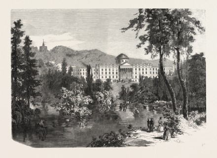 FRANCO-PRUSSIAN WAR: Castle Wilhelmshohe, ENGRAVING 1870