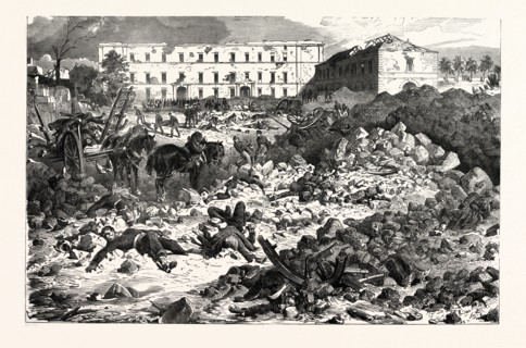 FRANCO-PRUSSIAN WAR: THE CITADEL OF LAON AFTER THE EXPLOSION, SEPTEMBER 9 1870