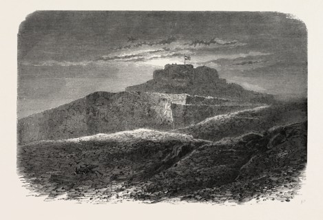 FRANCO-PRUSSIAN WAR: THE CITADEL (CASTLE) BELFORT, ENGRAVING 1870