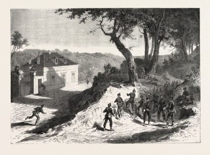 FRANCO-PRUSSIAN WAR: SAXONS FRONTLINES BEFORE THE FORT OF NOISY, FRENCH CAMP, FORT ROMAINVILLE,