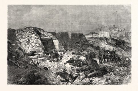 FRANCO-PRUSSIAN WAR: FRENCH BATTERY LEFT ON MONT-AVRON