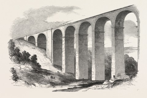 THE NORTH STAFFORDSHIRE RAILWAY: THE CONGLETON VIADUCT. UK, 1849