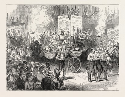 THE CENTENNIAL CELEBRATION OF AMERICAN INDEPENDENCE: TORCHLIGHT PROCESSION IN PHILADELPHIA. 4TH OF