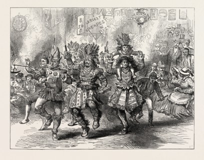 THE CENTENNIAL CELEBRATION OF AMERICAN INDEPENDENCE: AN INDIAN CARNIVAL: PHILADELPHIA STREET SCENE