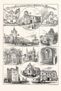 MEETING OF THE ROYAL ARCHEOLOGICAL INSTITUTE AT COLCHESTER: PLACES VISITED. UK, 1876. HEADINGHAM
