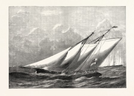 ROYAL YACHT SQUADRON REGATTA: RACE FOR THE TOWN CUP: THE PRINCE OF WALES'S YACHT "HILDEGARDE"