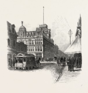 RICHMOND STREET, LONDON, CANADA, CANADA, NINETEENTH CENTURY ENGRAVING
