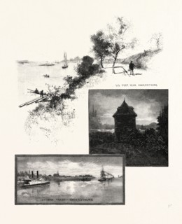 ON THE BANKS OF THE DETROIT, RAILWAY FERRY, AMHERSTBURG, OLD WINDMILL, SANDWICH, OLD FORT NEAR