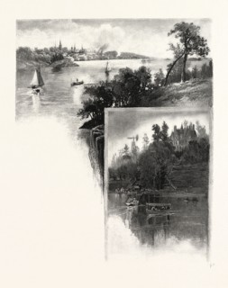 EASTERN ONTARIO, BROCKVILLE (TOP); THE RIVERSIDE, BROCKVILLE (BOTTOM), CANADA, NINETEENTH CENTURY