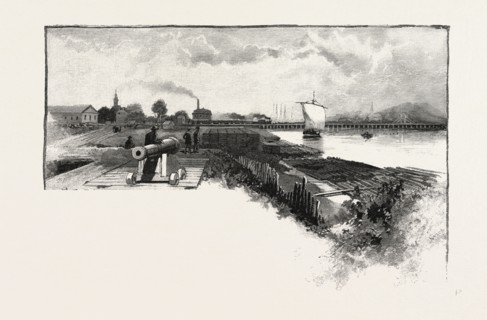 ST. JOHNS, SOUTH EASTERN QUEBEC, CANADA, NINETEENTH CENTURY ENGRAVING