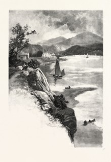 THE LOWER ST. LAWRENCE AND THE SAGUENAY, MURRAY BAY, CANADA, NINETEENTH CENTURY ENGRAVING