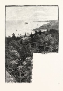 THE LOWER ST. LAWRENCE AND THE SAGUENAY, TADOUSSAC, CANADA, NINETEENTH CENTURY ENGRAVING