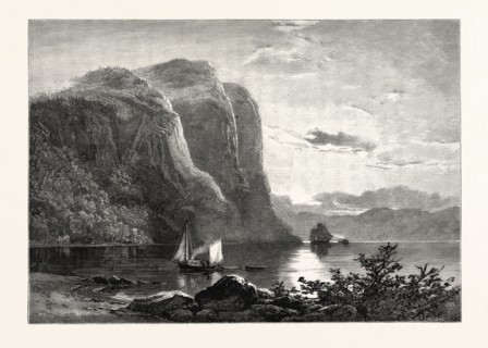 CAPE TRINITY, CANADA, NINETEENTH CENTURY ENGRAVING