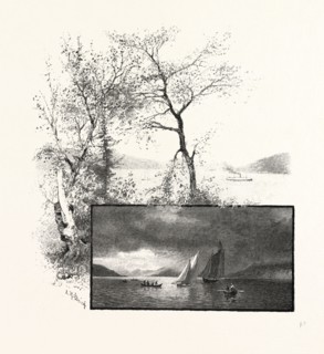 THE LOWER ST. LAWRENCE AND THE SAGUENAY, THE BAY OF GASPE, CANADA, NINETEENTH CENTURY ENGRAVING