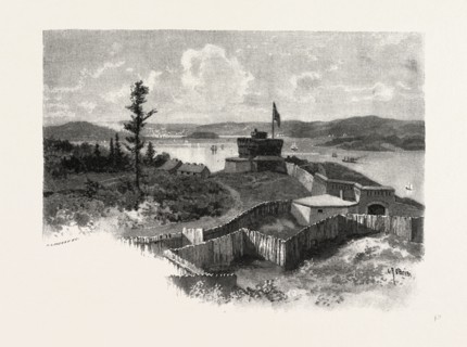 NOVA SCOTIA, HALIFAX FROM YORK REDOUBT, CANADA, NINETEENTH CENTURY ENGRAVING