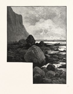 NOVA SCOTIA, CAPE BLOMIDON, MINAS BASIN, CANADA, NINETEENTH CENTURY ENGRAVING