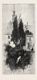 QUEBEC, IN THE GARDENS OF THE URSULINE CONVENT, CANADA, NINETEENTH CENTURY ENGRAVING