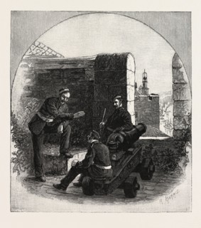 TIME-BALL, FROM THE PRINCE'S BASTION., CANADA, NINETEENTH CENTURY ENGRAVING