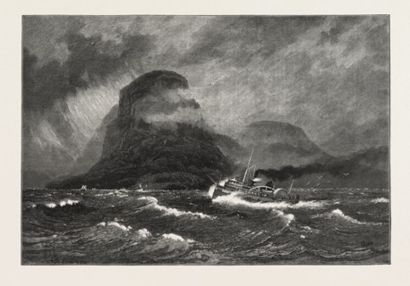 THUNDER CAPE, CANADA, NINETEENTH CENTURY ENGRAVING