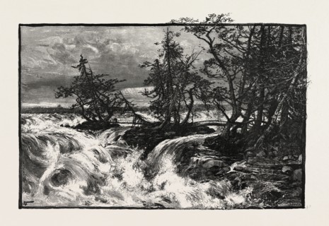 THE THREE SISTER ISLANDS, CANADA, NINETEENTH CENTURY ENGRAVING