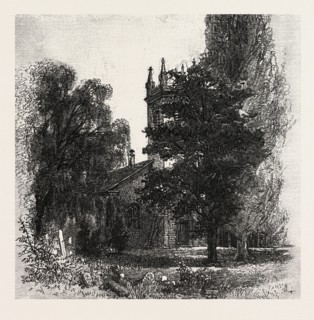 ST. MARK'S CHURCH, NIAGARA, CANADA, NINETEENTH CENTURY ENGRAVING