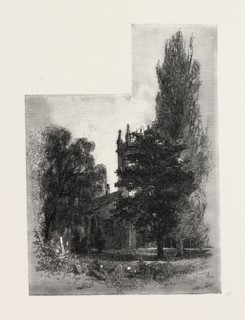 ST. MARK'S CHURCH, NIAGARA, CANADA, NINETEENTH CENTURY ENGRAVING