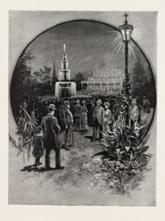 HORTICULTURAL GARDENS, TORONTO AND VICINITY, CANADA, NINETEENTH CENTURY ENGRAVING