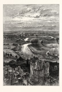 THE THAMES VALLEY, FROM THE ROUND TOWER OF WINDSOR CASTLE, UK, britain, british, europe, united