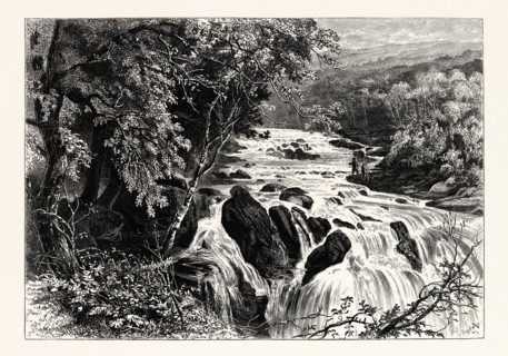 AT THE HEAD OF THE SWALLOW FALLS, UK, britain, british, europe, united kingdom, great britain,