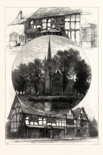 STRATFORD CHURCH, AND SHAKESPEARE'S HOUSE,  Stratford upon Avon,  Stratford-upon-Avon, UK, britain,