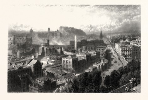 EDINBURGH FROM CALTON HILL,  Scotland, UK, britain, british, europe, united kingdom, great britain,