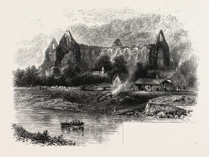 TINTERN ABBEY, FROM THE RIVER, UK, britain, british, europe, united kingdom, great britain,