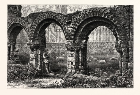 CHAPTER HOUSE, MUCH WENLOCK ABBEY, UK, britain, british, europe, united kingdom, great britain,