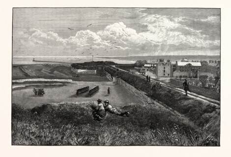 VIEW FROM THE RAMPARTS, BERWICK, UK