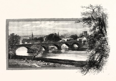 KELSO, WITH RENNIE'S BRIDGE. Kelso is a town in the Scottish Borders. UK