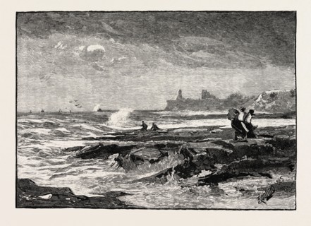 TYNEMOUTH, FROM CULLERCOATS, UK.  A town and a historic borough in Tyne and Wear, England, at the