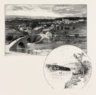 WOLSINGHAM (LEFT), HARPERLY (RIGHT), UK. Wolsingham is a small market town in Weardale, County