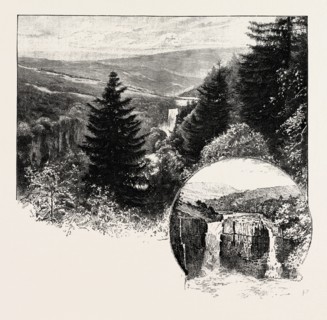 HIGH FORCE (LEFT); FROM YORK SIDE (RIGHT). High Force is a waterfall on the River Tees, near