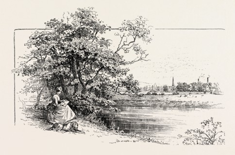 RUGELEY, FROM THE STONE QUARRY, UK. A historic market town in the county of Staffordshire, England.