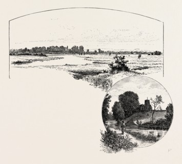 FROM THE MEADOWS NEAR ALREWAS (LEFT), ARMITAGE (RIGHT), UK. Alrewas is a large village and civil