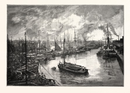 QUEEN'S DOCK, HULL. The Port of Hull is a trading port located at the confluence of the River Hull