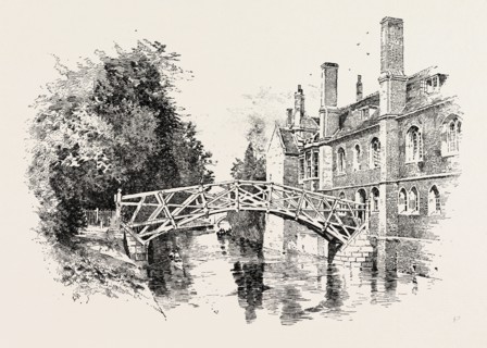 QUEEN'S BRIDGE, CAMBRIDGE, UK. A university town and the administrative centre of the county of